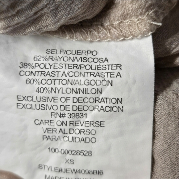 Babydoll Y2K Cream Lace Top Whimsy Sheer Lace Silver Metallic Trim Jolt Size XS - Picture 14 of 14